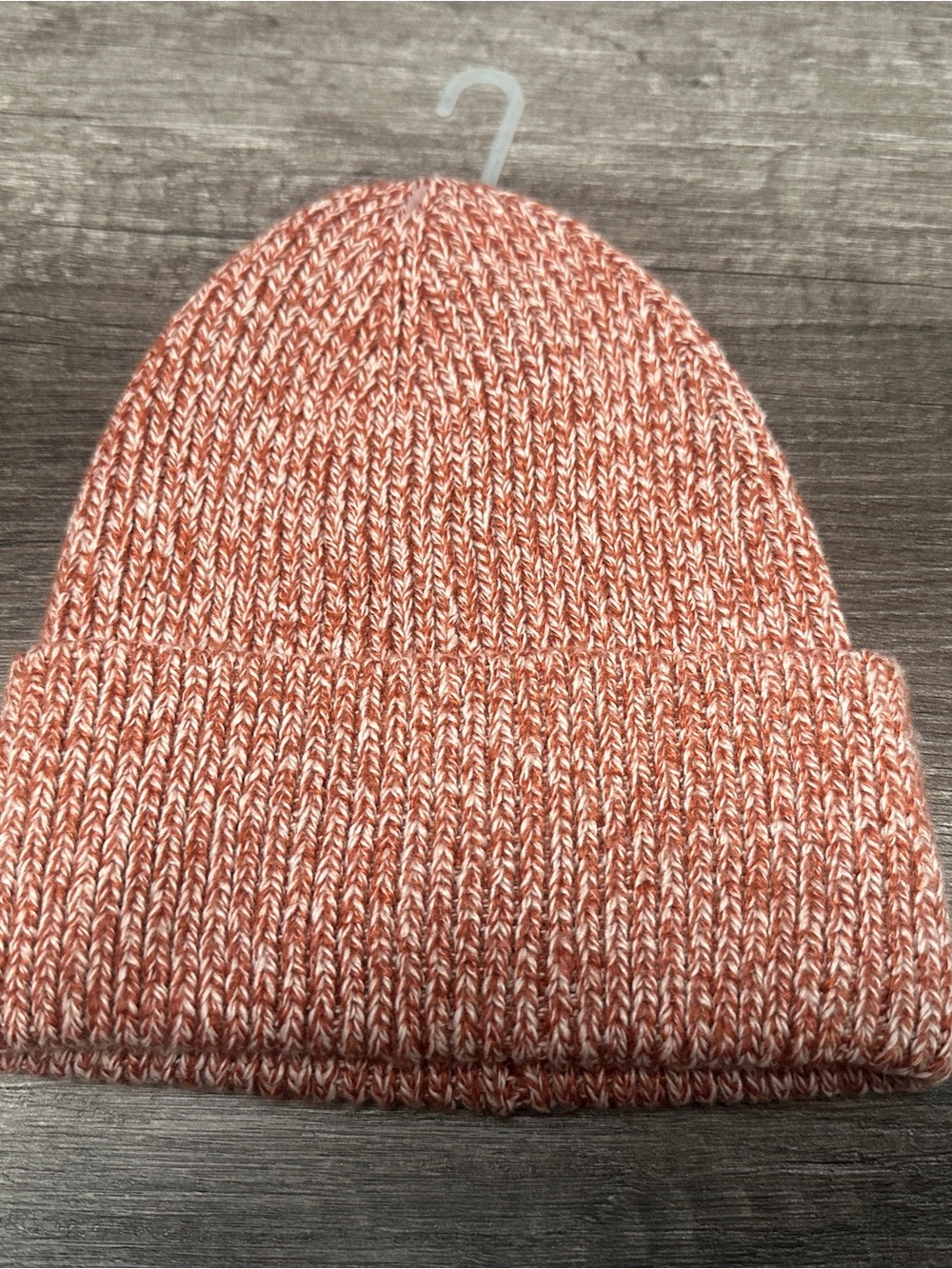 Old Navy burnt orange and white marled knit beanie in a one size